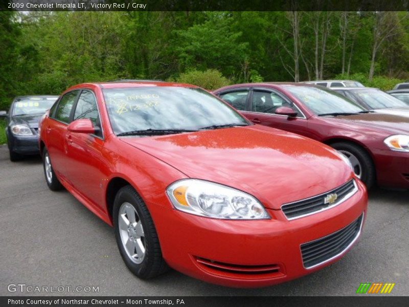 Victory Red / Gray 2009 Chevrolet Impala LT