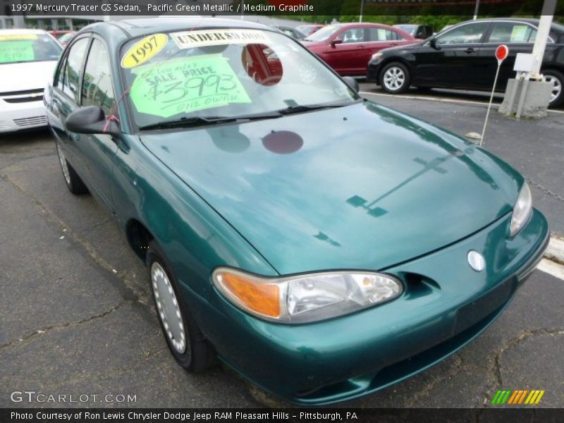 Pacific Green Metallic / Medium Graphite 1997 Mercury Tracer GS Sedan