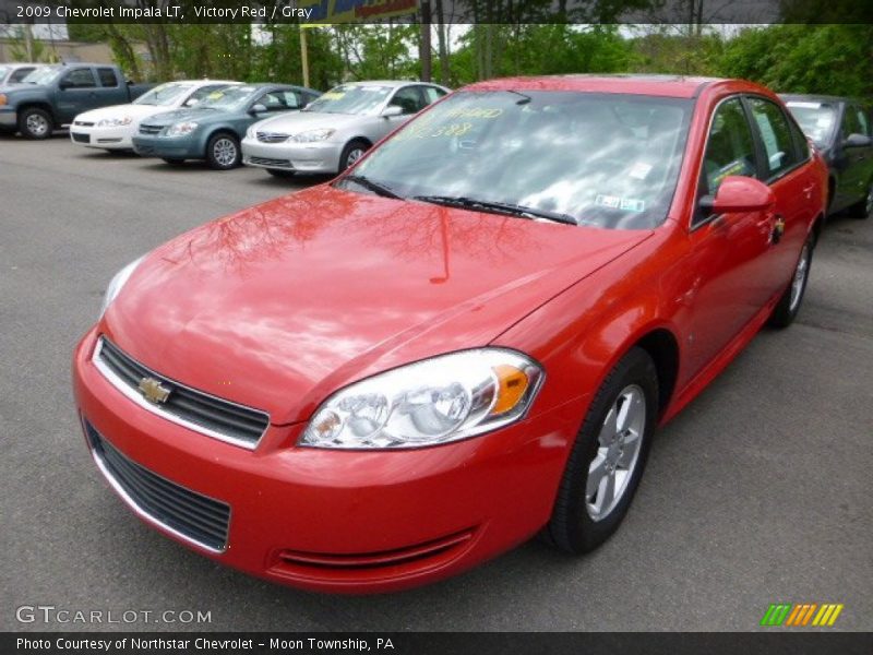 Victory Red / Gray 2009 Chevrolet Impala LT