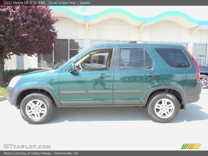 Clover Green Pearl / Saddle 2002 Honda CR-V EX 4WD