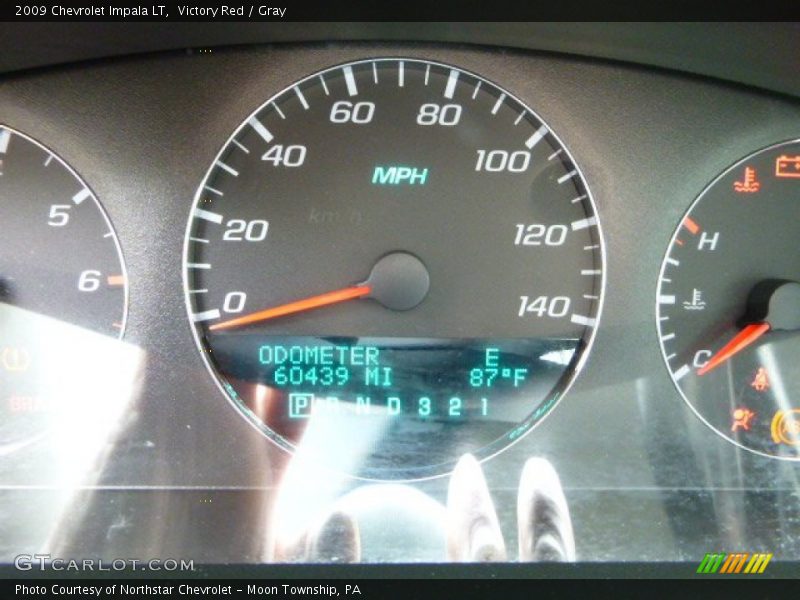 Victory Red / Gray 2009 Chevrolet Impala LT