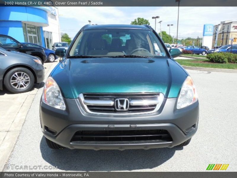 Clover Green Pearl / Saddle 2002 Honda CR-V EX 4WD