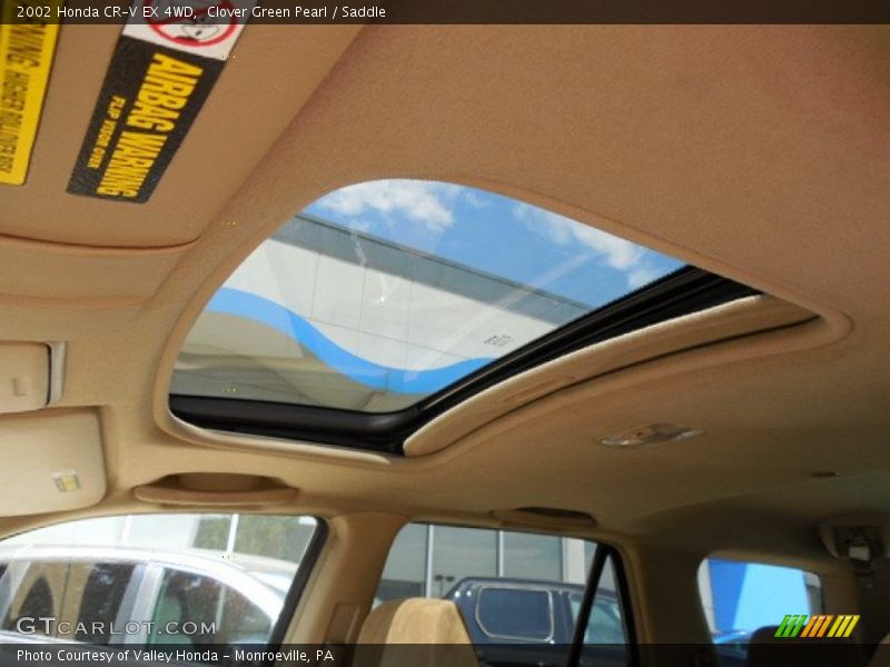 Clover Green Pearl / Saddle 2002 Honda CR-V EX 4WD
