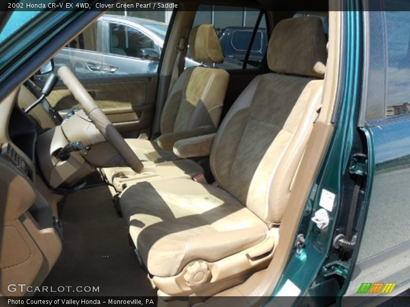 Clover Green Pearl / Saddle 2002 Honda CR-V EX 4WD