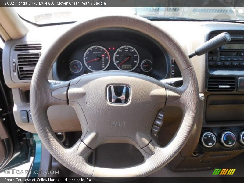 Clover Green Pearl / Saddle 2002 Honda CR-V EX 4WD