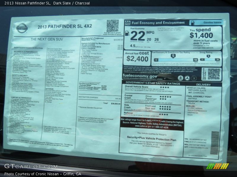Dark Slate / Charcoal 2013 Nissan Pathfinder SL