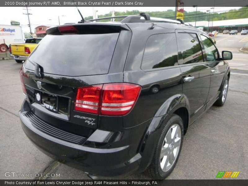 Brilliant Black Crystal Pearl / Dark Slate Gray 2010 Dodge Journey R/T AWD