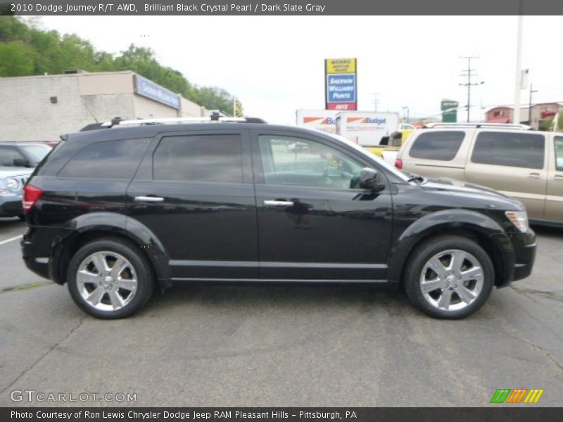 Brilliant Black Crystal Pearl / Dark Slate Gray 2010 Dodge Journey R/T AWD