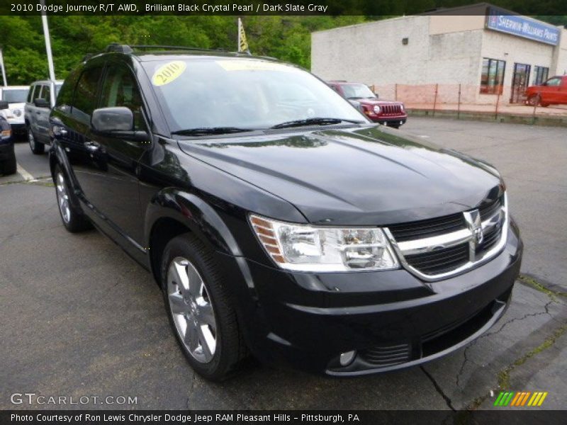 Brilliant Black Crystal Pearl / Dark Slate Gray 2010 Dodge Journey R/T AWD
