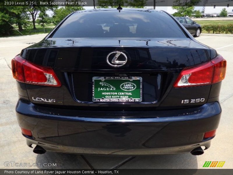 Black Sapphire Pearl / Black 2010 Lexus IS 250