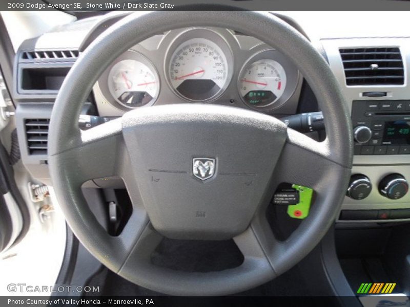 Stone White / Dark Slate Gray 2009 Dodge Avenger SE