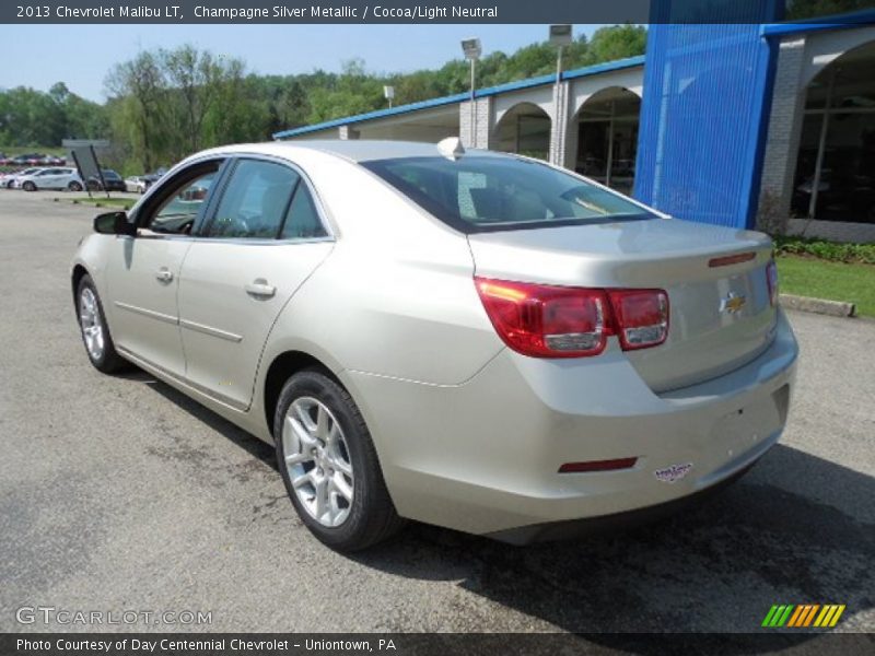 Champagne Silver Metallic / Cocoa/Light Neutral 2013 Chevrolet Malibu LT