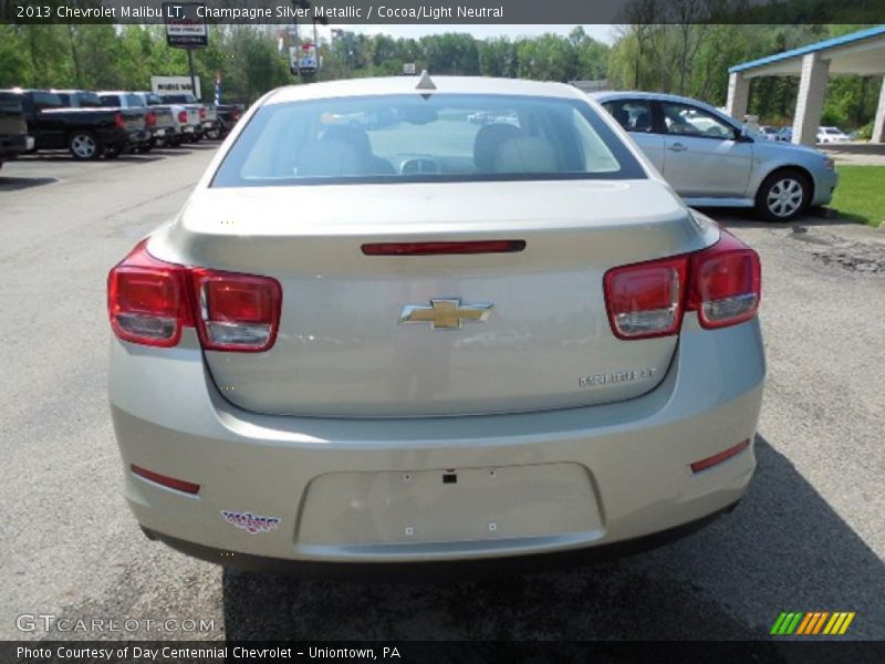 Champagne Silver Metallic / Cocoa/Light Neutral 2013 Chevrolet Malibu LT