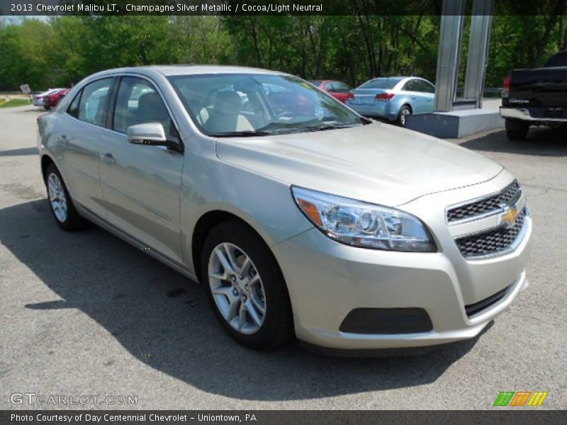 Champagne Silver Metallic / Cocoa/Light Neutral 2013 Chevrolet Malibu LT