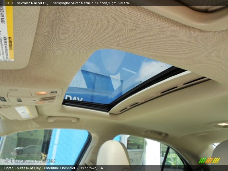 Champagne Silver Metallic / Cocoa/Light Neutral 2013 Chevrolet Malibu LT