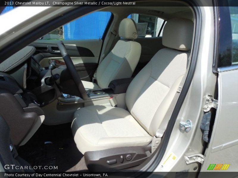 Champagne Silver Metallic / Cocoa/Light Neutral 2013 Chevrolet Malibu LT