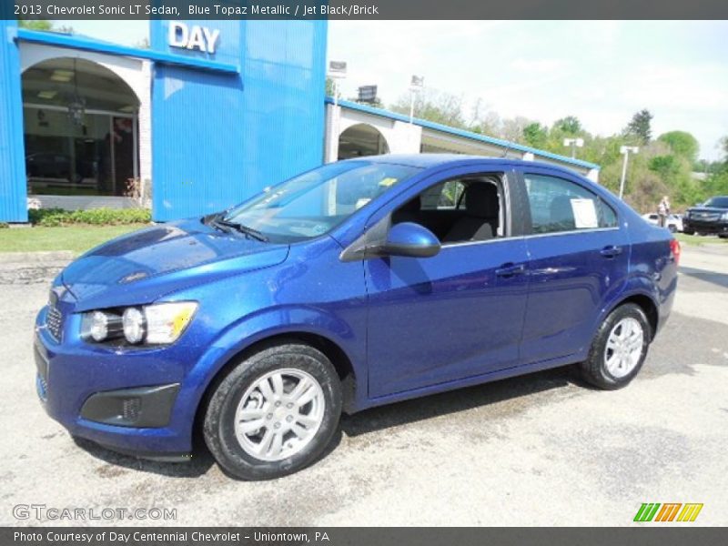 Blue Topaz Metallic / Jet Black/Brick 2013 Chevrolet Sonic LT Sedan