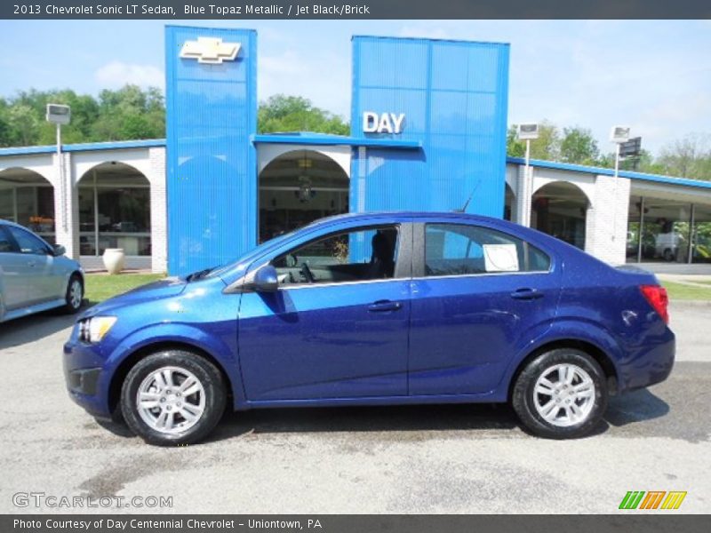 Blue Topaz Metallic / Jet Black/Brick 2013 Chevrolet Sonic LT Sedan