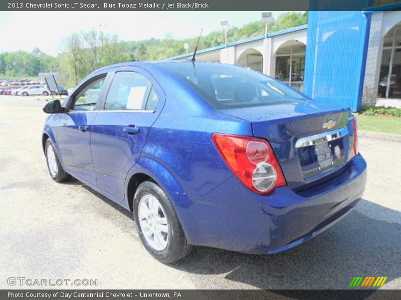 Blue Topaz Metallic / Jet Black/Brick 2013 Chevrolet Sonic LT Sedan