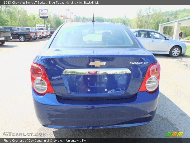 Blue Topaz Metallic / Jet Black/Brick 2013 Chevrolet Sonic LT Sedan