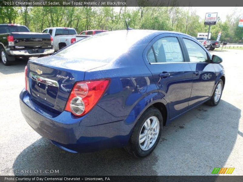 Blue Topaz Metallic / Jet Black/Brick 2013 Chevrolet Sonic LT Sedan
