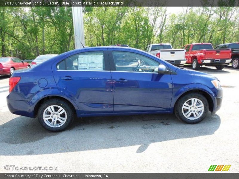 Blue Topaz Metallic / Jet Black/Brick 2013 Chevrolet Sonic LT Sedan