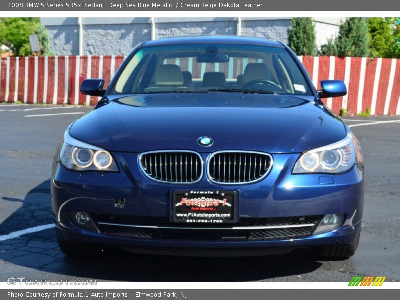 Deep Sea Blue Metallic / Cream Beige Dakota Leather 2008 BMW 5 Series 535xi Sedan