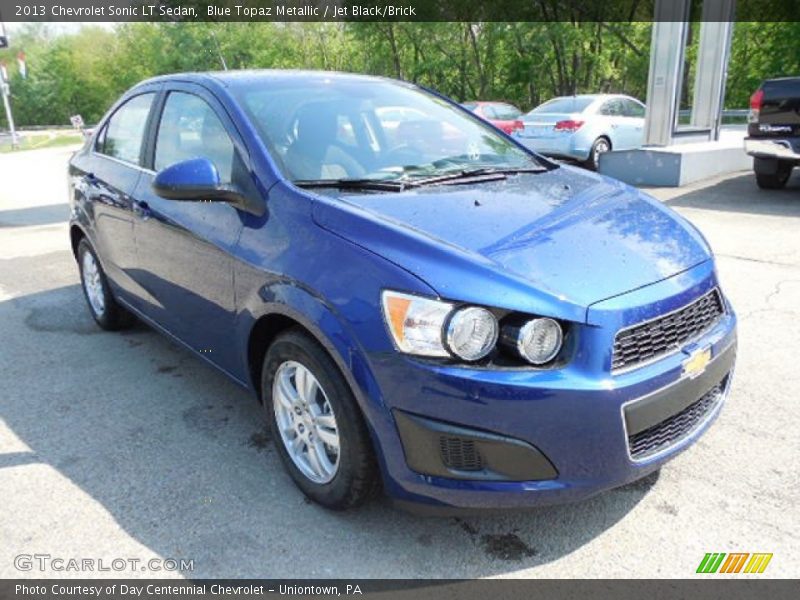 Blue Topaz Metallic / Jet Black/Brick 2013 Chevrolet Sonic LT Sedan