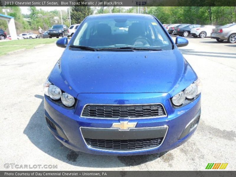 Blue Topaz Metallic / Jet Black/Brick 2013 Chevrolet Sonic LT Sedan