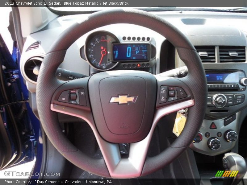 Blue Topaz Metallic / Jet Black/Brick 2013 Chevrolet Sonic LT Sedan