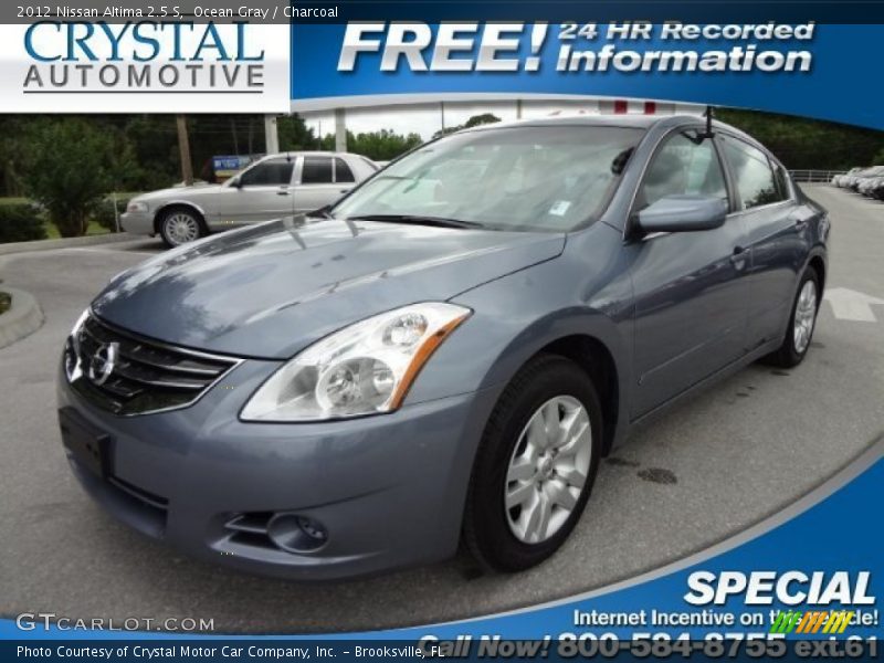 Ocean Gray / Charcoal 2012 Nissan Altima 2.5 S