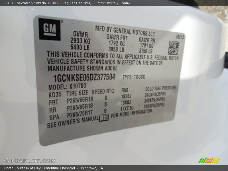 Summit White / Ebony 2013 Chevrolet Silverado 1500 LT Regular Cab 4x4
