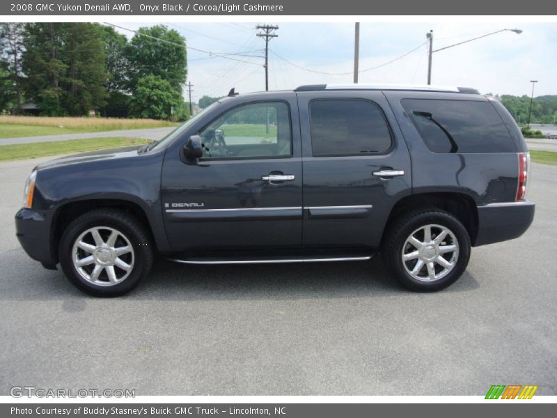 Onyx Black / Cocoa/Light Cashmere 2008 GMC Yukon Denali AWD