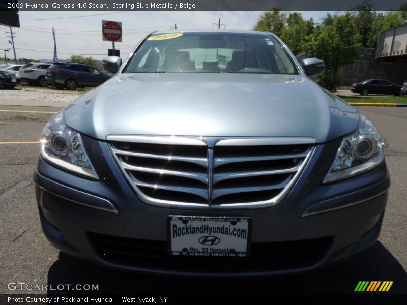 Sterling Blue Metallic / Beige 2009 Hyundai Genesis 4.6 Sedan