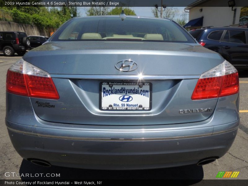 Sterling Blue Metallic / Beige 2009 Hyundai Genesis 4.6 Sedan