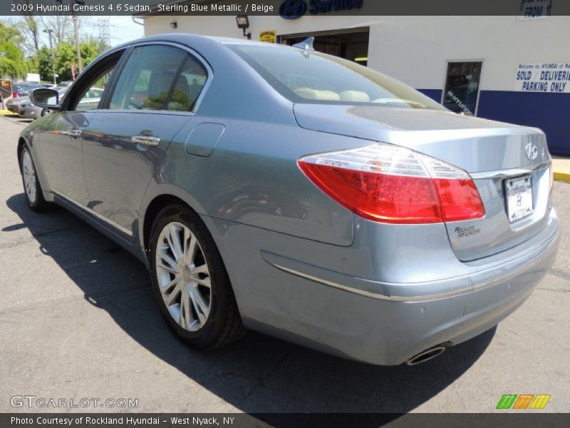 Sterling Blue Metallic / Beige 2009 Hyundai Genesis 4.6 Sedan