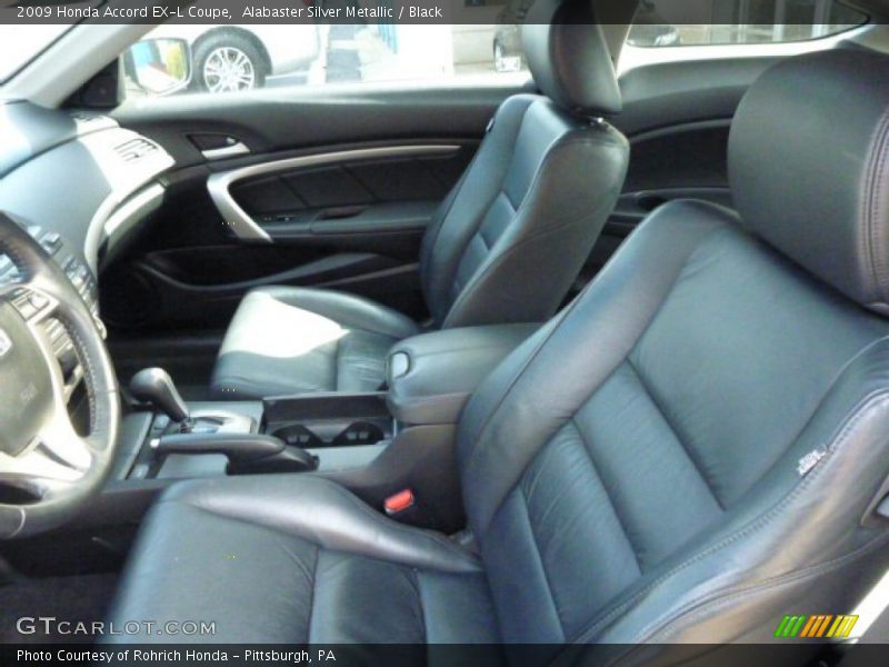 Alabaster Silver Metallic / Black 2009 Honda Accord EX-L Coupe