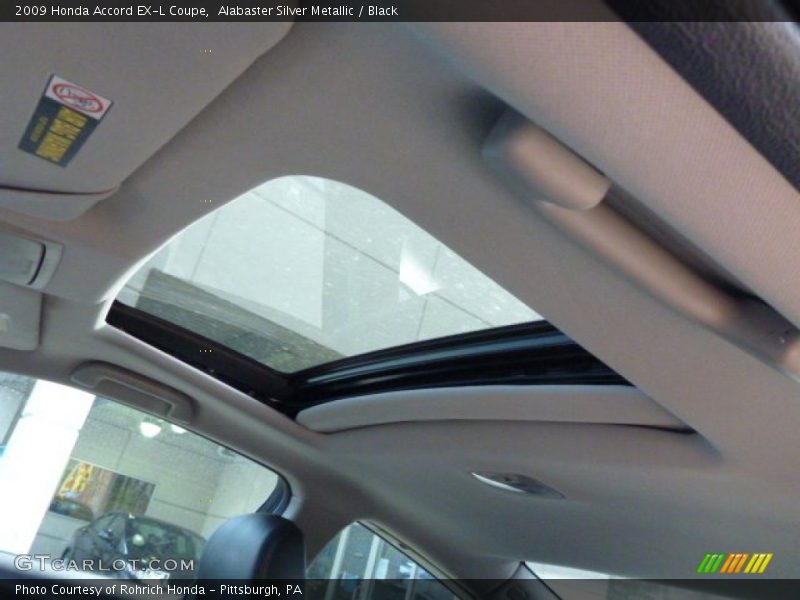 Alabaster Silver Metallic / Black 2009 Honda Accord EX-L Coupe