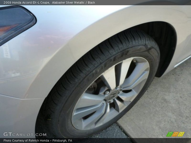 Alabaster Silver Metallic / Black 2009 Honda Accord EX-L Coupe
