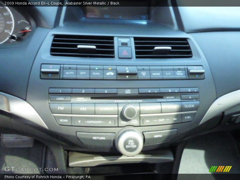 Alabaster Silver Metallic / Black 2009 Honda Accord EX-L Coupe
