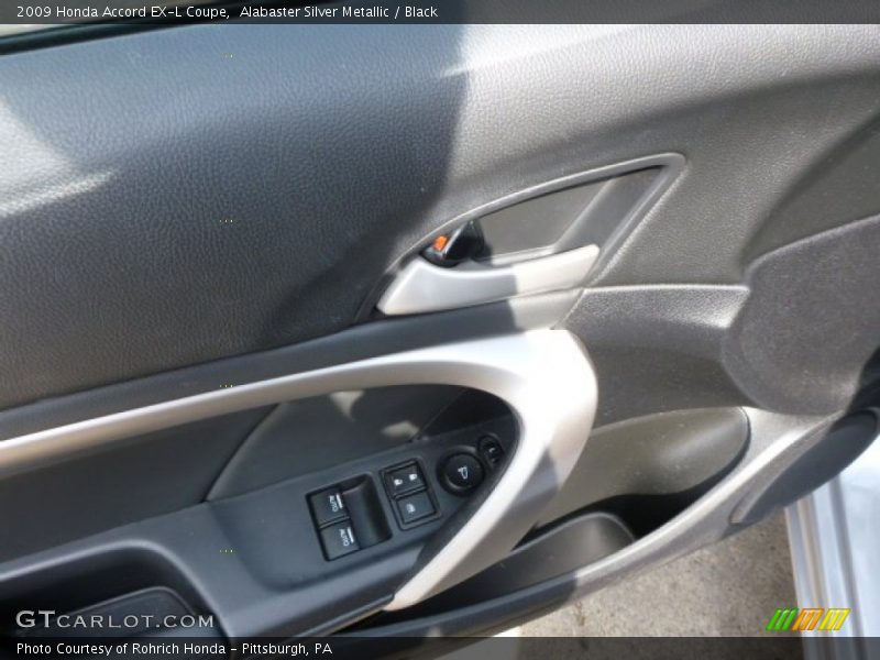 Alabaster Silver Metallic / Black 2009 Honda Accord EX-L Coupe