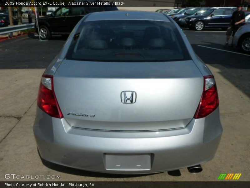 Alabaster Silver Metallic / Black 2009 Honda Accord EX-L Coupe