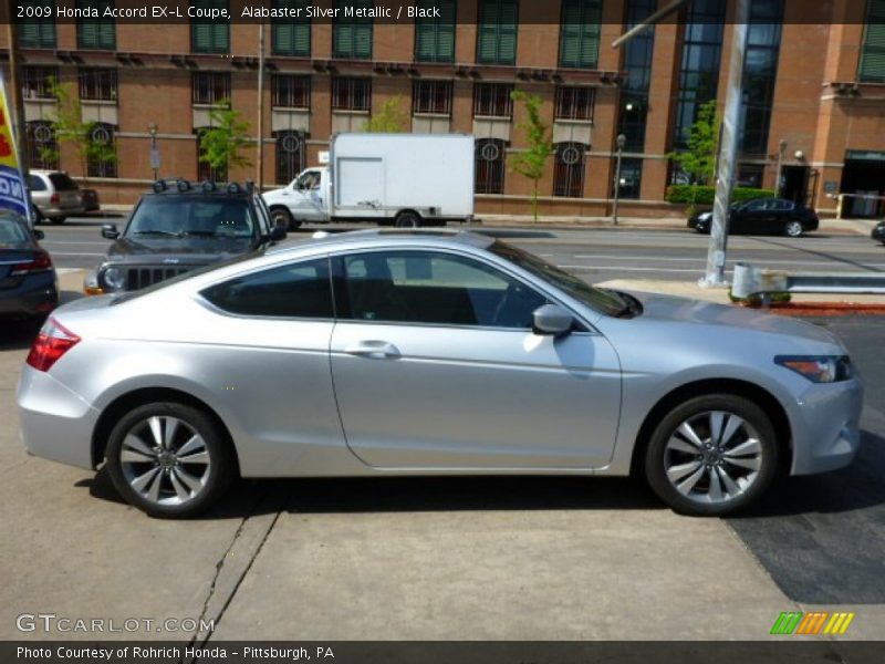 Alabaster Silver Metallic / Black 2009 Honda Accord EX-L Coupe