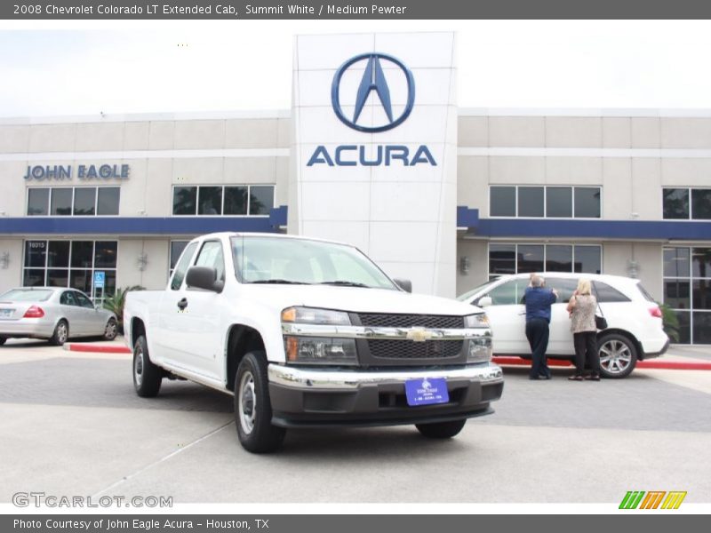 Summit White / Medium Pewter 2008 Chevrolet Colorado LT Extended Cab