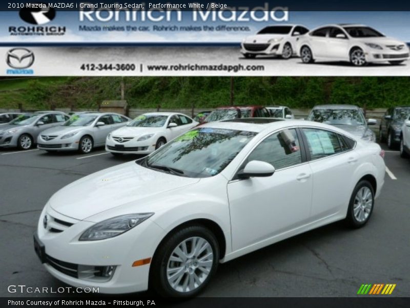 Performance White / Beige 2010 Mazda MAZDA6 i Grand Touring Sedan