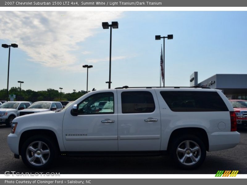 Summit White / Light Titanium/Dark Titanium 2007 Chevrolet Suburban 1500 LTZ 4x4