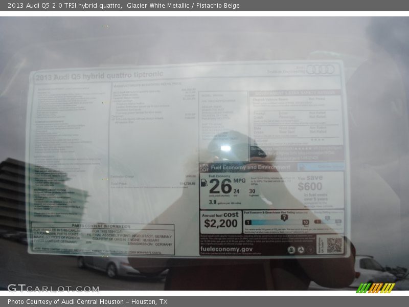 Glacier White Metallic / Pistachio Beige 2013 Audi Q5 2.0 TFSI hybrid quattro