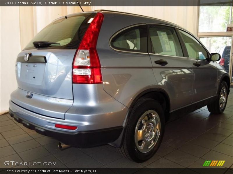Glacier Blue Metallic / Gray 2011 Honda CR-V LX