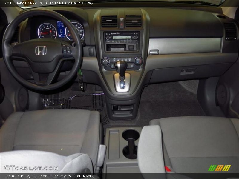 Glacier Blue Metallic / Gray 2011 Honda CR-V LX
