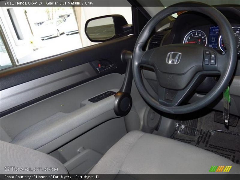 Glacier Blue Metallic / Gray 2011 Honda CR-V LX